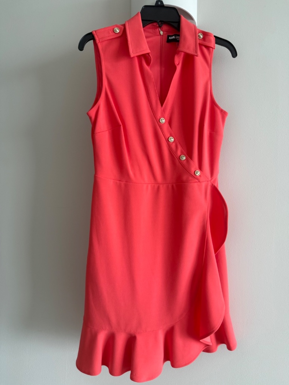 KARL LAGERFELD Ruffle faux wrap mini dress